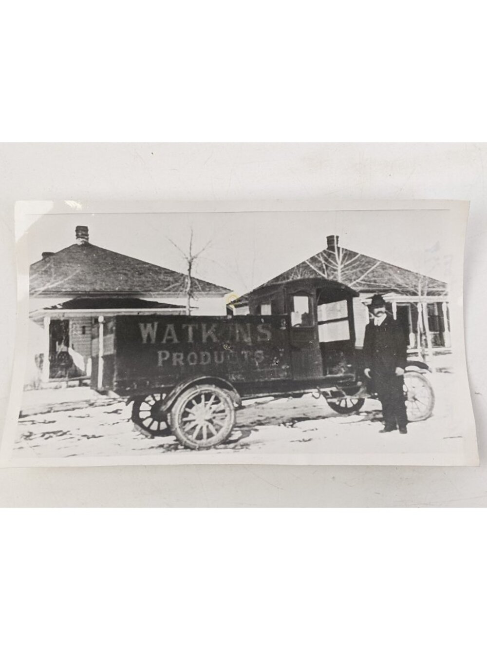 Watkins Products Delivery Truck Phot w/ Luthor Acton c 1916-1919 Inscribed